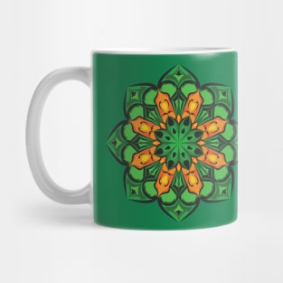 unique green and yellow ornamentation Mug